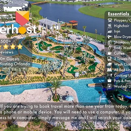 G - New 5 Bedroom Home - 5 Miles To Disney - Free Water Park - Private Pool